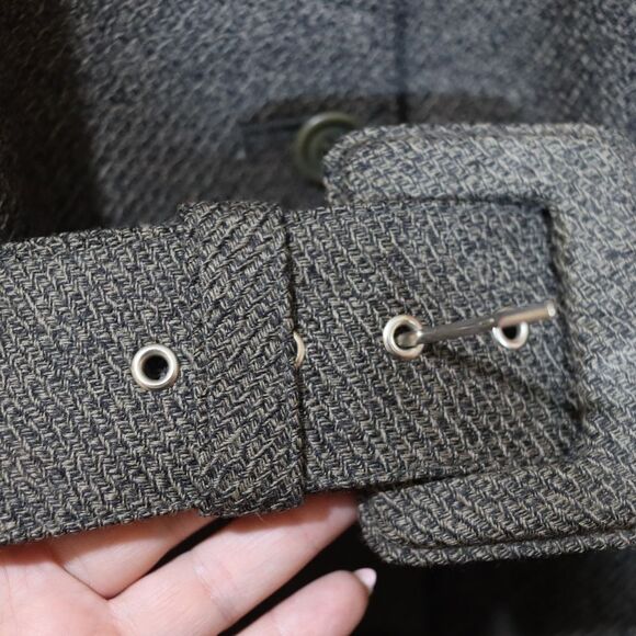 Louis Féraud Vintage Brown Green Plaid Skirt Suit West Germany Size 8 - Picture 7 of 13